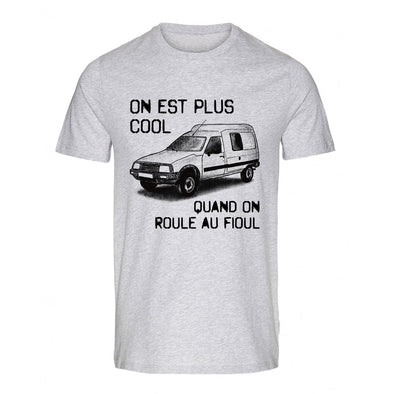T-Shirt illustration C15 ( Taille L, XL ) | on est plus cool quand on roule au fioul | Outlet