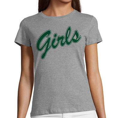 T-Shirt gris Femme GIRLS baseball Rachel série Friends - 100% coton, coupe fit