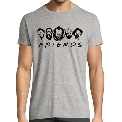 T-Shirt Friends Spécial Halloween | Michael Myers, Scary Movie, ça, Freddy... | 100% coton