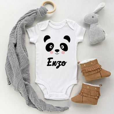 Body Bébé Panda à personnaliser avec votre prénom