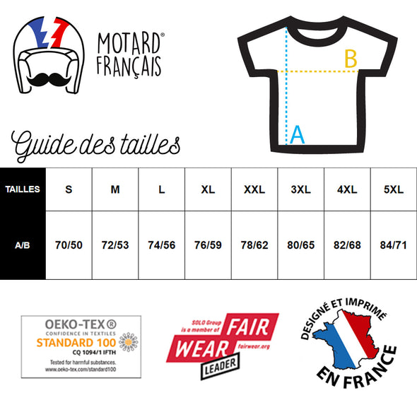 T-Shirt Homme Motard avec Cœur Mécanique, Noir, Coton, Design Vintage Industriel MAXI SHIRT