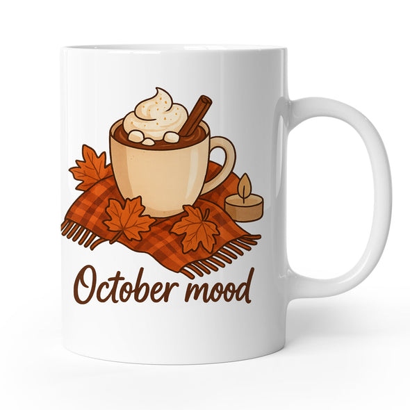 Mug October mood, Tasse en Céramique Blanc MAXI SHIRT
