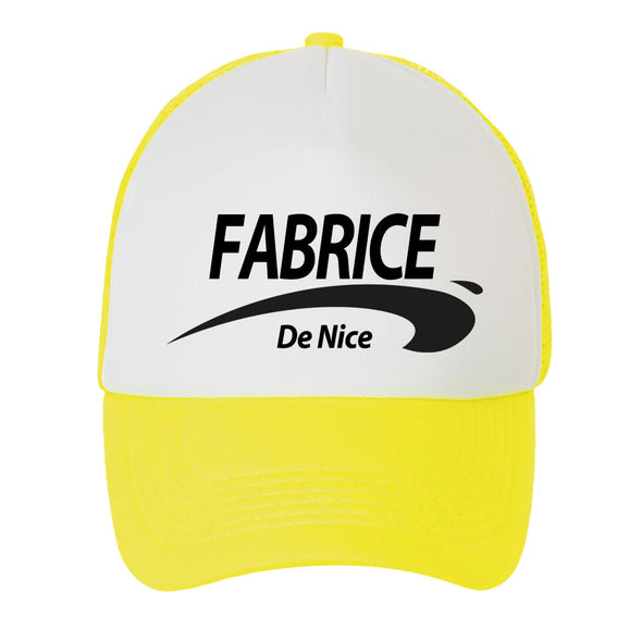 Casquette personnalisée Jaune fluo style 'Brice de Nice' - trucker cap idée cadeau drôle MAXI SHIRT