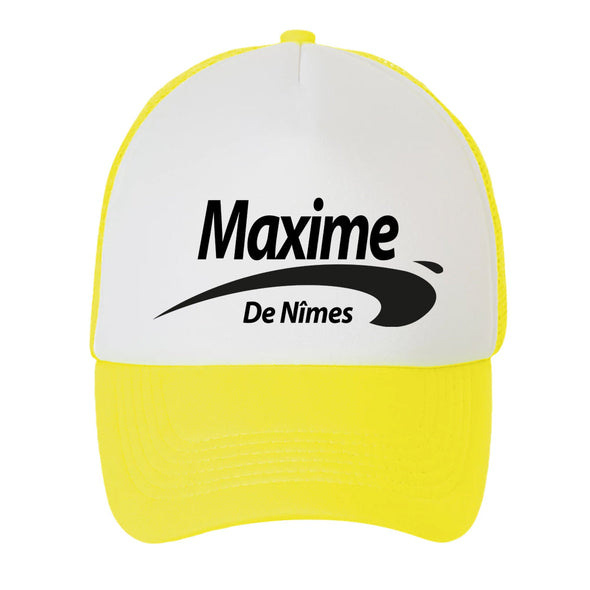 Casquette personnalisée Jaune fluo style 'Brice de Nice' - trucker cap idée cadeau drôle MAXI SHIRT