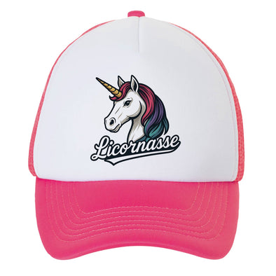Casquette Rose fluo 'Licornasse' - trucker cap idée cadeau été femme MAXI SHIRT