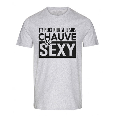 T-Shirt humour Homme ( Taille 4XL ) Chauve et sexy | Outlet