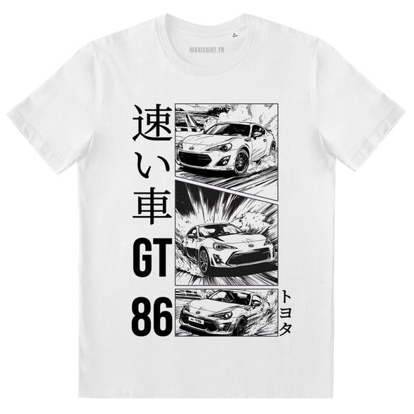 T-Shirt GT86 Homme Voiture sportive | manches courtes, 100% coton MAXI SHIRT