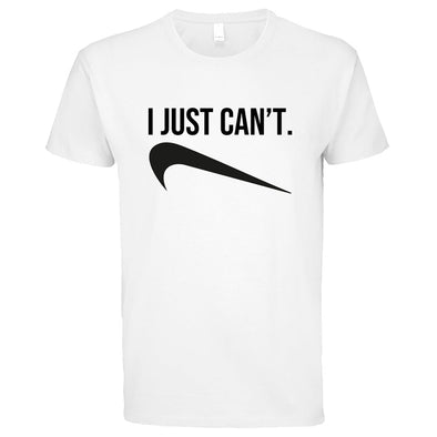 T-Shirt Blanc 'I Just Can't' | 100% coton, coupe décontractée, unisexe MAXI SHIRT