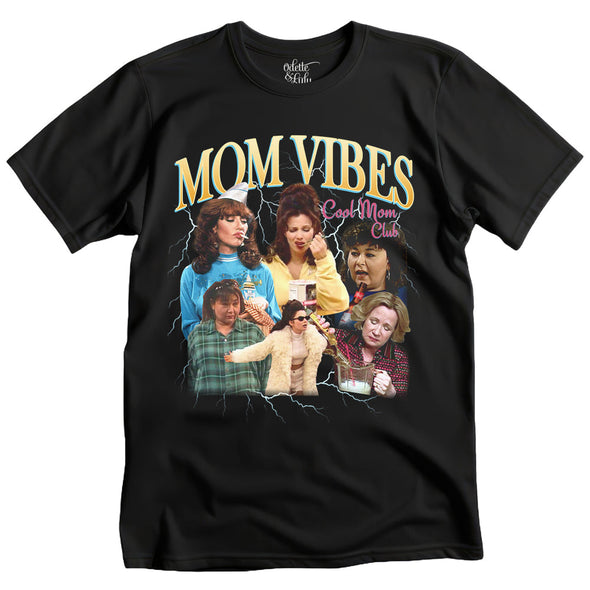 T-Shirt Mom Vibes séries tv 90, look vintage, 100% coton bio, coupe régulière MAXI SHIRT