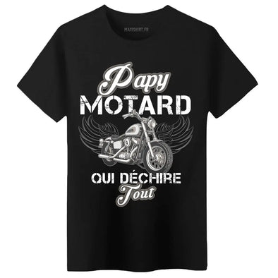 T-Shirt Papy Motard qui déchire Tout | 100% coton bio, coupe régulière | doux et confortable Maxi Shirt