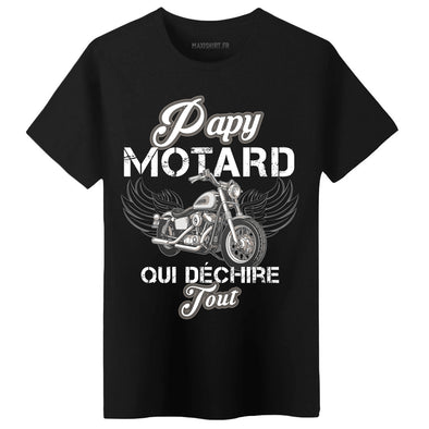 T-Shirt Papy Motard qui déchire Tout | 100% coton bio, coupe régulière | doux et confortable