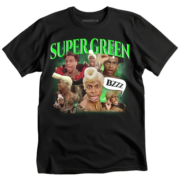 T-Shirt Super Green humour Ruby Rohd du cinquième élément | coupe régulière 100% coton Maxi Shirt