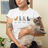 T-Shirt Chat 'Un, deux, trois, Cat' Blanc 100% coton MAXI SHIRT