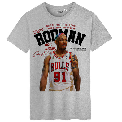 T-Shirt Basket Denis Rodman old school vintage | 100% coton coupe régulière | idée cadeau fan Basketball