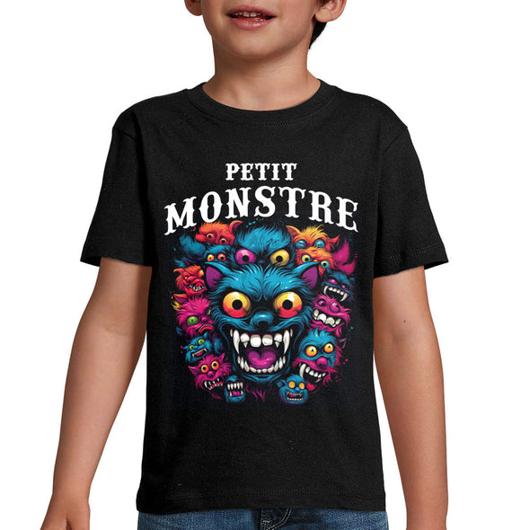 T-Shirt unisexe Petit Monstre pour Garçon ou Fille | tissu épais, 100% coton | idée cadeau enfant