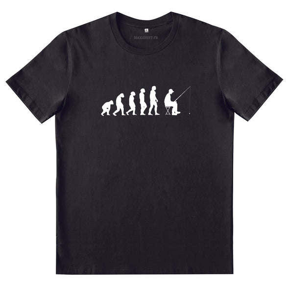 T-Shirt Evolution Pêche | Pêcheur | 100% coton, manches courtes, coupe régulière
