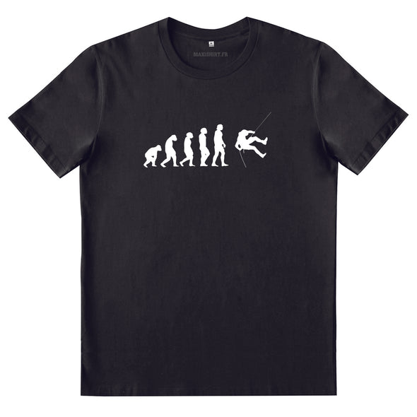 T-Shirt Evolution Escalade | pour Cordiste et Grimpeur | 100% coton, manches courtes, coupe régulière