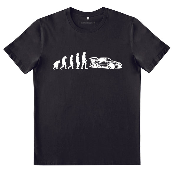 T-Shirt Evolution drift car | 100% coton, manches courtes, coupe régulière