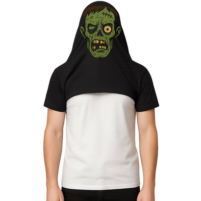 T-Shirt Halloween Zombie vert | Imprimé sur l'envers MAXI SHIRT