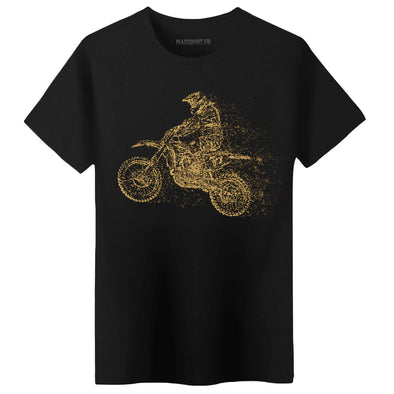 T-Shirt motocross pour Motard Sable au touquet | 100% coton bio, coupe régulière | doux et confortable