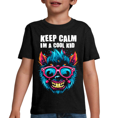 T-Shirt Humour Enfant monstre I'm a Cool kid | tissu épais, 100% coton | idée cadeau anniversaire