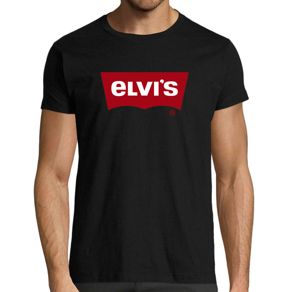 T-Shirt Homme Elvi's logo détourné levi's | 100% coton coupe régulière | idée cadeau humoristique