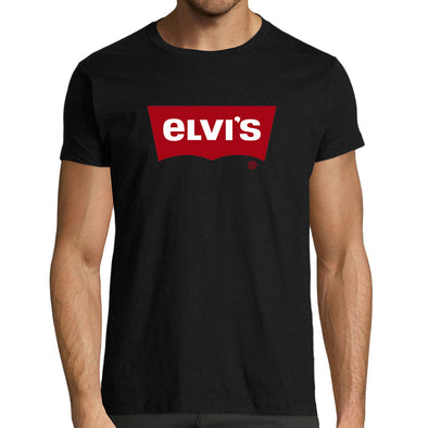T-Shirt noir Homme ( Taille XXL ) Elvi's logo détourné levi's | Outlet