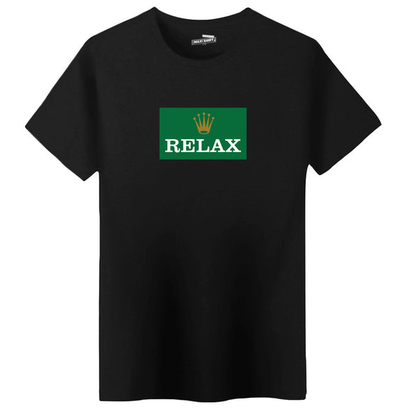 T-Shirt Homme Relax logo détourné Rolex | 100% coton coupe régulière | idée cadeau humoristique