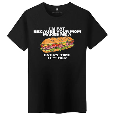 T-Shirt humour Homme | Sandwich Mom | 100% coton, manches courtes, coupe régulière
