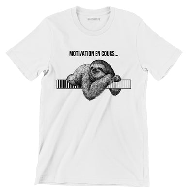 T-Shirt Homme Paresseux | Motivation en cours | 100% coton, idée cadeau humour