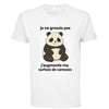 T-Shirt humoristique Gros Panda | 100% coton, blanc, coupe classique MAXI SHIRT