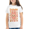 T-Shirt Fille personnalisé style Labubu Rose | ajoutez votre prénom MAXI SHIRT