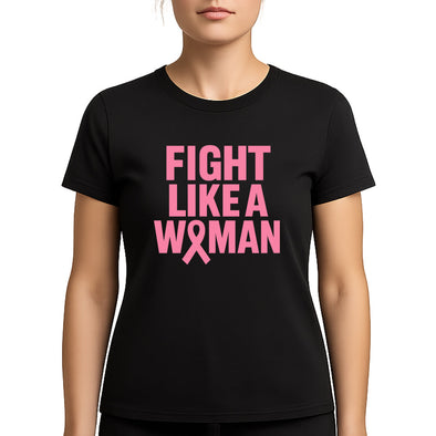 T-Shirt Octobre Rose Fight Like a Woman | 100% coton, coupe slim ou large MAXI SHIRT
