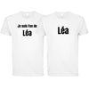 T-Shirts Couple personnalisés (x2) je suis fan de + prénom, idée cadeau t-shirts amis MAXI SHIRT