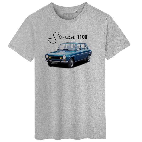 T-Shirt vintage homme | Simca 1100 | 100% coton, coupe régulière | idée cadeau fan voiture ancienne MAXI SHIRT