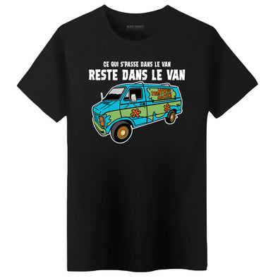T-Shirt Van Humoristique the Mystery Machine | 100% coton coupe régulière | Fan Scooby doo