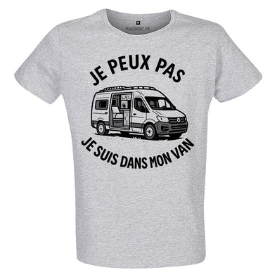 T-Shirt Van Life J'peux pas je suis dans mon van, Coupe Régulière, Idée cadeau Voyageur MAXI SHIRT
