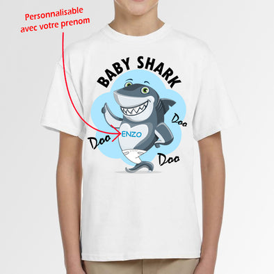 T-Shirt Enfant 4/6 ans Baby Shark personnalisable