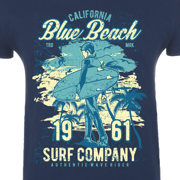 T-Shirt Marine Blue Beach
