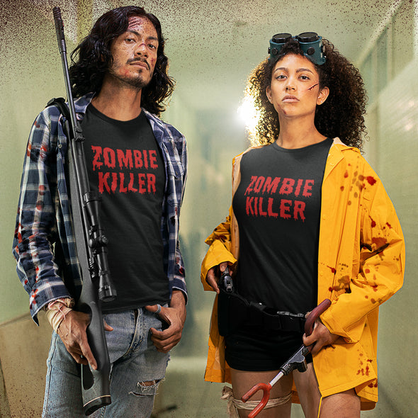 T-Shirt noir 100% coton | Zombie Killer | idée cadeau Halloween