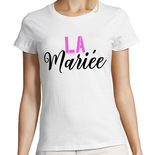 T-Shirt EVJF "La Mariée" ou "Bride Squad" | 100% coton, tissu épais, coupe ajustée