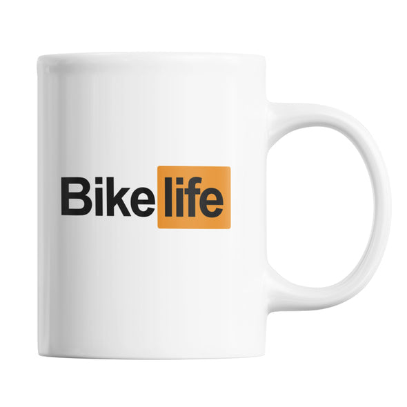 Mug Bike Life | en Céramique, Blanc Brillant | imprimé des 2 côtés | idée cadeau motard