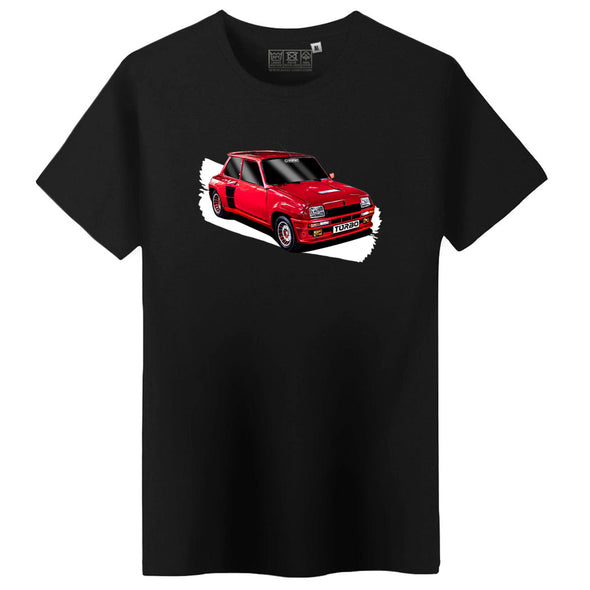 T-Shirt Noir pour Homme R5 Turbo 2 | 100% coton Bio, coupe régulière | idée cadeau fan voiture