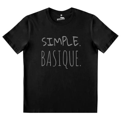 T-Shirt noir Simple. Basique. | 100% coton | Coupe regular | imprimé en France | orelsan fan maxishirt.fr