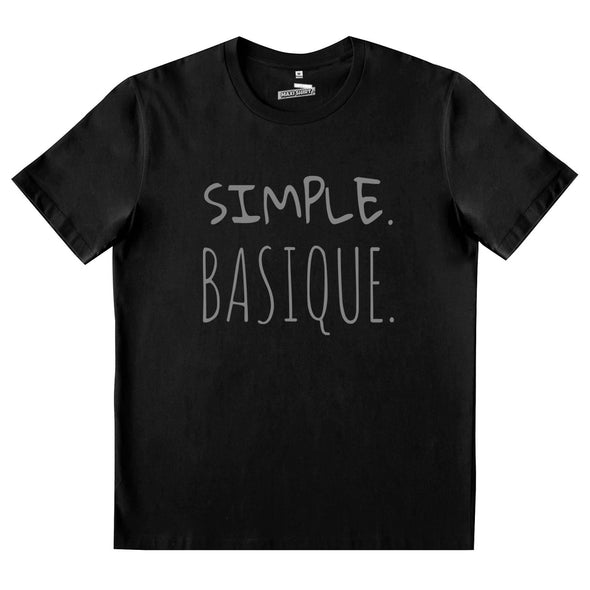 T-Shirt noir Simple. Basique. | 100% coton | Coupe regular | imprimé en France | orelsan fan