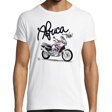 T-Shirt Motard Blanc, Africa twin Maxi-Shirt