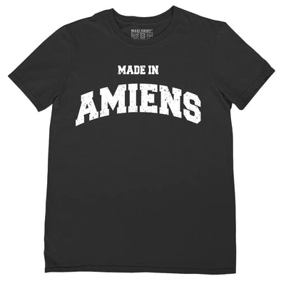 T-Shirt Noir Homme Nom de Ville Made in Amiens Maxi-Shirt