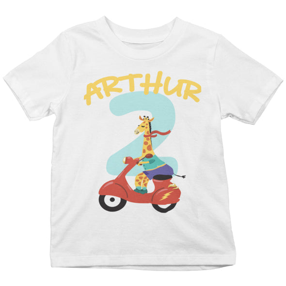 T-Shirt Enfant personnalisable avec votre prénom et âge | idée cadeau anniversaire | tshirt personnalisé 100% coton
