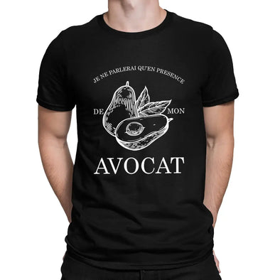 T-Shirt humour | Je ne parlerai qu'en présence de mon Avocat | idée cadeau drôle | 100% coton Maxi-Shirt