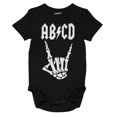 Body Bébé 100% coton | ABCD parodie ACDC Rock métal | idée cadeau de naissance